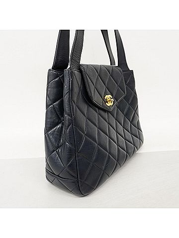 Chanel Chanel Matelassé Lambskin Handbag, Black, Women's (view 2)