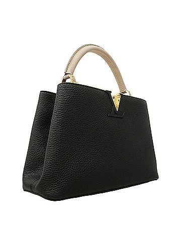 Louis Vuitton Louis Vuitton Capucines MM handbag M25386 Black Beige 2-way bag for women (view 2)