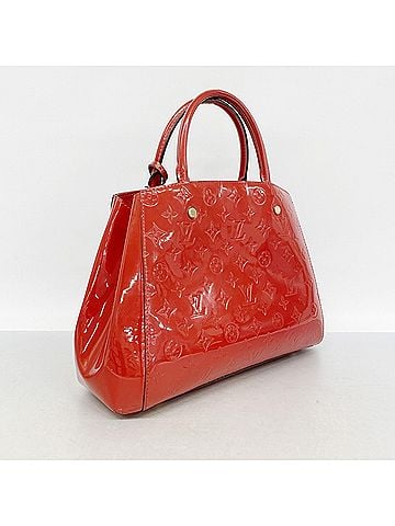 Louis Vuitton Louis Vuitton Vernis Montaigne MM Handbag M41194 Cerise 2-way bag for women (view 2)