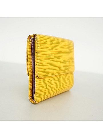 Louis Vuitton Louis Vuitton Tri-fold Wallet, Epi Leather, Portemonnaie Billet, Cartes Crédit, M63489, Jaune (Women's) (view 2)