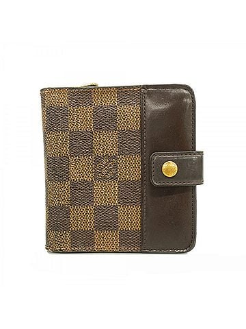Louis Vuitton Louis Vuitton Damier Compact Zip Wallet N61668 Ebene Women's (view 1)