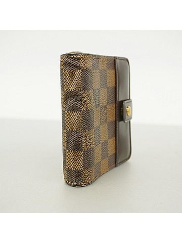Louis Vuitton Louis Vuitton Damier Compact Zip Wallet N61668 Ebene Women's (view 2)