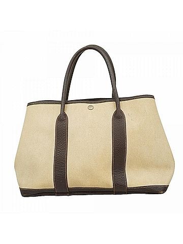 Hermès Hermes Garden MM Tote Bag, Toile H Brown, ?F stamp, Women's. (view 1)