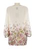 Ann Taylor LOFT 100% Polyester Floral Multi Color Blouse Size M - photo 2