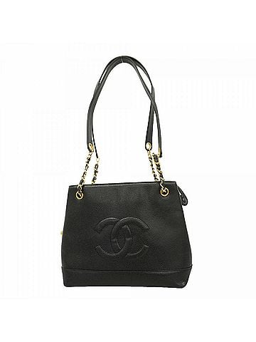 Chanel Chanel Shoulder Bag, Chain Shoulder, Caviar Leather, Black, Women's (view 1)