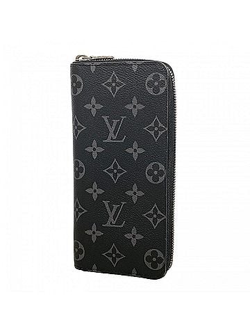 Louis Vuitton Louis Vuitton Monogram Eclipse Zippy Wallet Vertical M62295 Black Men's Long (view 1)