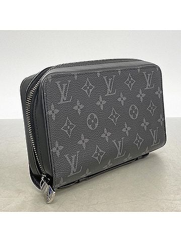 Louis Vuitton Louis Vuitton Monogram Eclipse Zippy XL Long Wallet M61698 Black Men's (view 2)