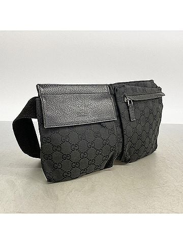 Gucci Gucci Bag/Waist Bag GG Canvas 28566 Black Women's (view 2)