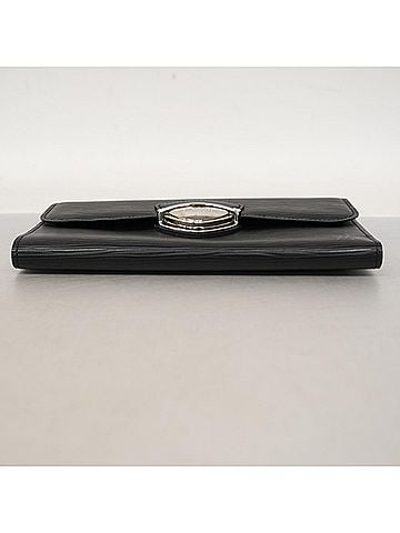 Louis Vuitton Louis Vuitton Tri-fold Long Wallet, Epi Leather, Portefeuille Eugenie, M63882, Noir (Women's) (view 2)