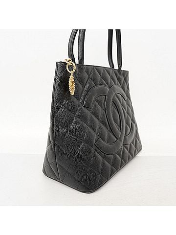 Chanel Chanel Tote Bag, Reissue Tote, Caviar Leather, Black, Women's (view 2)