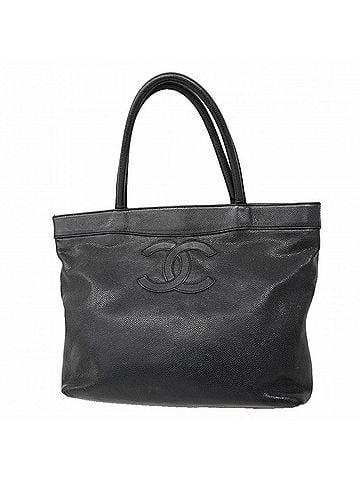 Chanel Chanel tote bag, caviar leather, black, women's. (view 1)