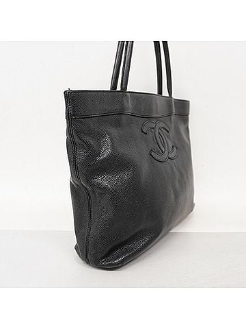 Chanel Chanel tote bag, caviar leather, black, women's. (view 2)