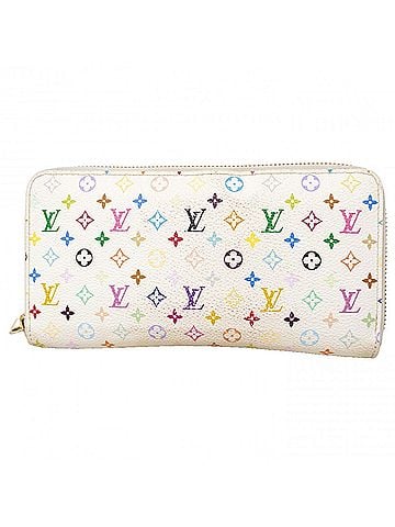 Louis Vuitton Louis Vuitton Monogram Multicolor Zippy Wallet M60274 Blanc Orange Women's Long (view 1)