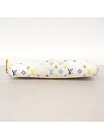 Louis Vuitton Louis Vuitton Monogram Multicolor Zippy Wallet M60274 Blanc Orange Women's Long (view 2)