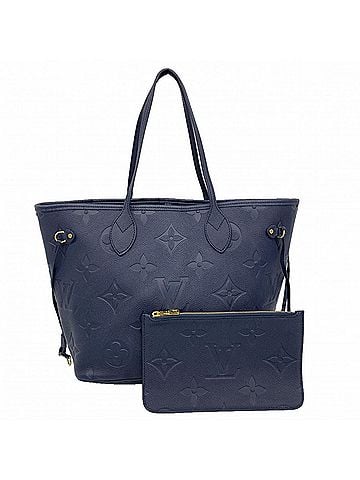 Louis Vuitton Louis Vuitton Monogram Empreinte Neverfull MM Tote Bag M47143 Navy Women's (view 1)
