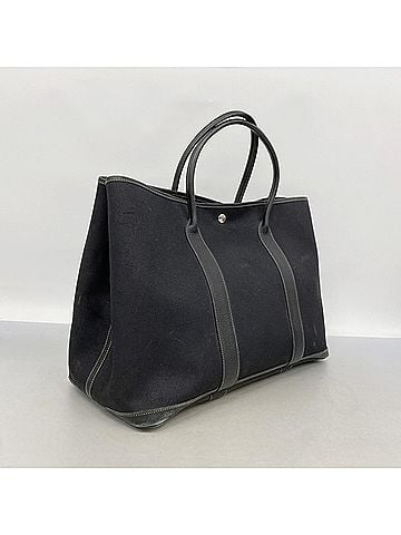 Hermès Hermes Garden GM Tote Bag, Toile Officier, Black, ?I stamp, Men's/Women's (view 2)
