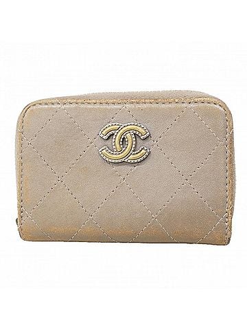Chanel Chanel Matelassé Lambskin Wallet/Coin Case, Gray, Women's (view 1)