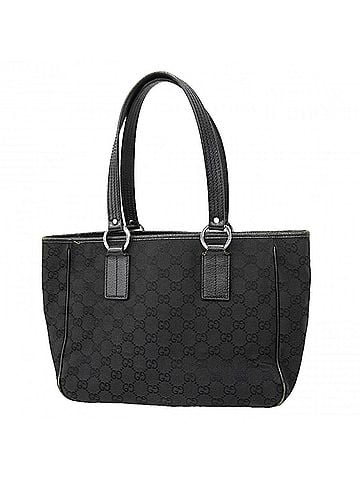 Gucci Gucci GG Canvas Tote Bag 113019, Black, Women's (view 1)