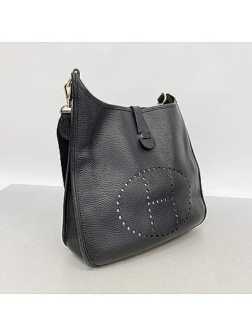 Hermès Hermes Evelyne 1PM Shoulder Bag, Ardennes Black, ?F stamp, Women's (view 2)