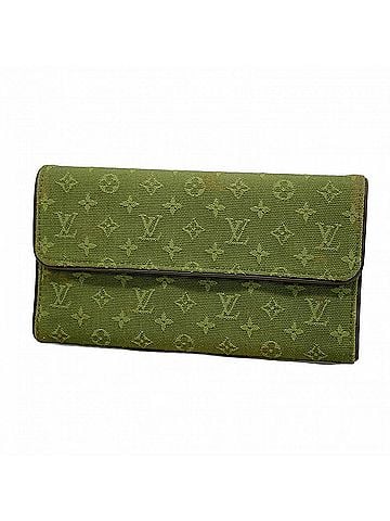 Louis Vuitton Louis Vuitton Tri-fold Long Wallet Monogram Mini Portefeuille Tresor International M92443 TST Khaki Women's (view 1)
