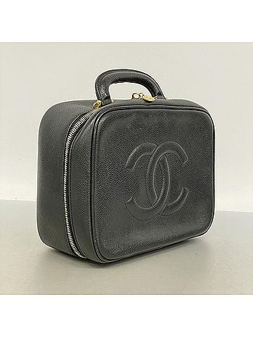 Chanel Chanel handbag/vanity bag, caviar leather, black, 2-way bag for women (view 2)