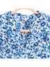 Talbots 100% Cotton Floral Blue White Blouse Size M - photo 3