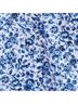 Talbots 100% Cotton Floral Blue White Blouse Size M - photo 9