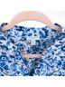 Talbots 100% Cotton Floral Blue White Blouse Size M - photo 5