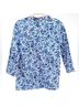 Talbots 100% Cotton Floral Blue White Blouse Size M - photo 7