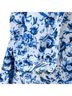 Talbots 100% Cotton Floral Blue White Blouse Size M - photo 6