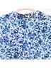 Talbots 100% Cotton Floral Blue White Blouse Size M - photo 8