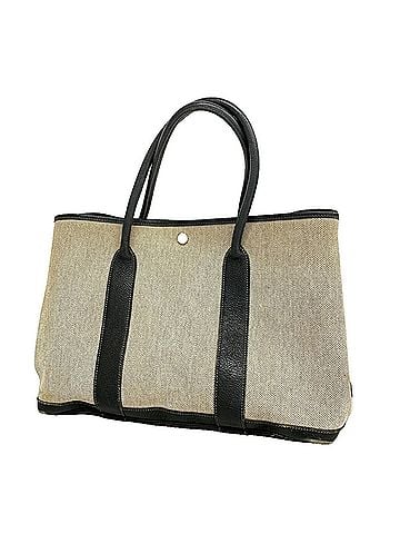 Hermès Hermes Garden PM Tote Bag, Toile H, Black, ?H stamp, Women's (view 1)