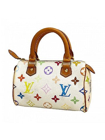 Louis Vuitton Louis Vuitton Monogram Multicolor Mini Speedy Handbag M92645 Blanc (Women's) (view 1)