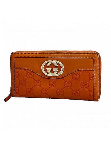 Gucci Gucci long wallet, Guccissima pattern, 291132, leather, orange champagne, women's. (view 1)