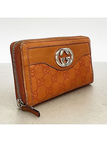 Gucci Gucci long wallet, Guccissima pattern, 291132, leather, orange champagne, women's. (view 2)
