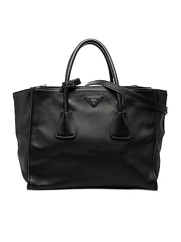 Prada Glace Calf Twin Pocket Double Handle Satchel (view 1)