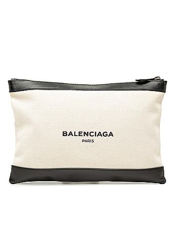 Balenciaga Canvas Navy Clip M Clutch (view 1)