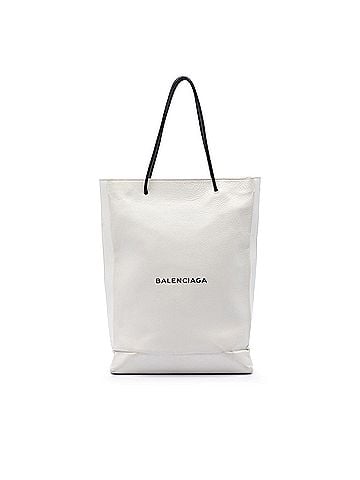 Balenciaga Large Calfskin Logo North South Shopping Tote (view 1)