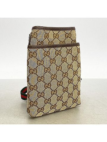 Gucci Gucci GG Canvas Sherry Line Shoulder Bag 141863 Brown Women's (view 2)