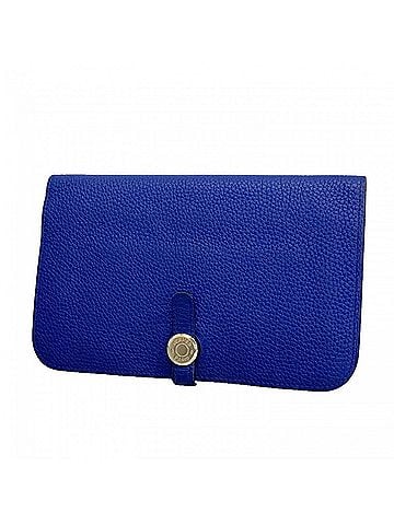 Hermès Hermes Dogon GM Long Wallet, Togo Leather, Blue Electric, T Stamp, Men's/Women's (view 1)