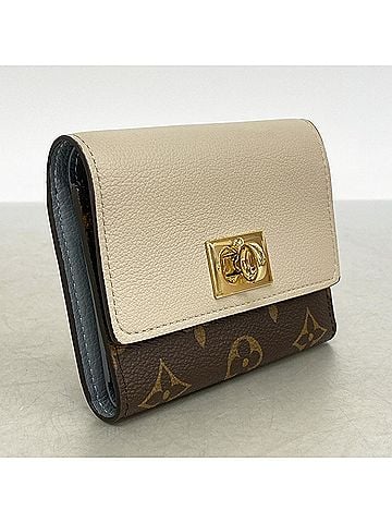 Louis Vuitton Louis Vuitton Tri-fold Wallet Monogram Portefeuille Victorine M82398 Greige Women's (view 2)