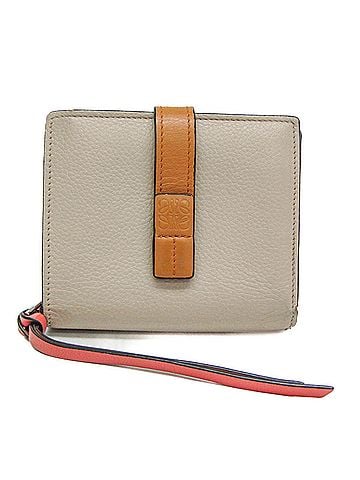Loewe Loewe Compact Zip Wallet C660Z41X02 Women's Leather Wallet (bi-fold) Light Beige,Light Pink (view 1)