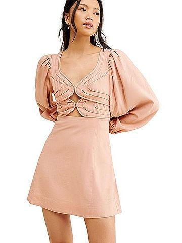FARM Rio Linen Cutout Casual Dress (view 1)
