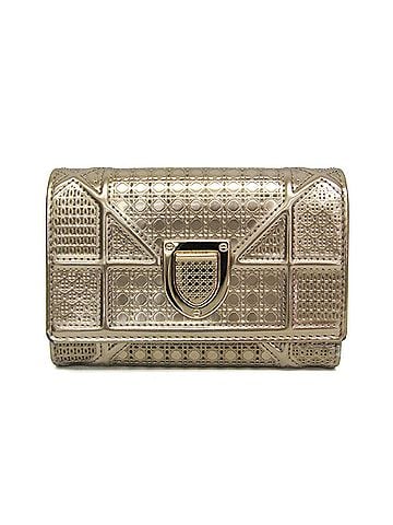 Christian Dior Christian Dior Diorama Women's Patent Leather Wallet (tri-fold) Champagne Gold (view 1)