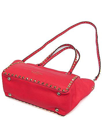 Valentino Garavani Valentino Garavani Rock Studs Women's Leather Handbag,Shoulder Bag Pink (view 2)
