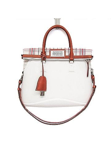 Maison Margiela Maison Margiela 5AC Bag Medium S61WG0107 Men,Women Rubber,Canvas Handbag,Shoulder Bag Brown,White (view 1)