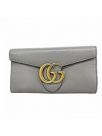 Gucci Gucci GG Marmont Long Wallet 400586 Leather Gray Women's (view 1)
