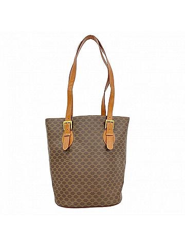 Céline Celine Macadam Tote Bag, Brown, Women's (view 1)