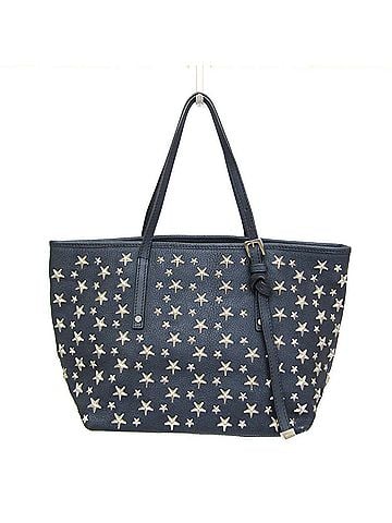 Jimmy Choo Jimmy Choo Sasha S Star Studs Women's Leather Tote Bag Navy (view 1)