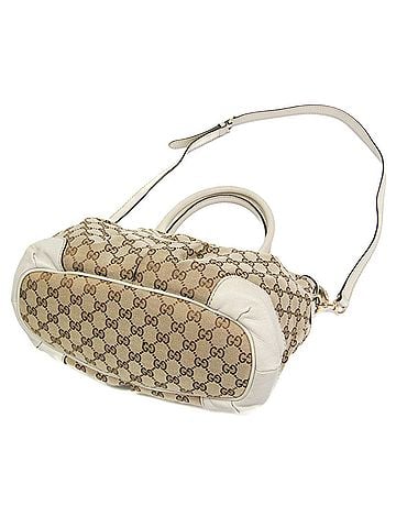 Gucci Gucci Sukey 247902 Women's Leather,GG Canvas Handbag,Shoulder Bag Beige,Off-white (view 2)